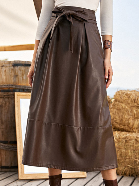 

Pu Leather Solid Lady Skirts, Xl, Skirts