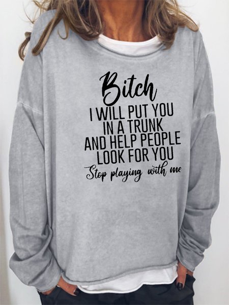 

Funny Bitch Sweatshirt, Gray, Hoodies&Sweatshirts