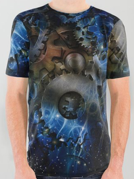 

The machine gear Crew Neck Shirts & Tops, As picture, Men's t-shirts