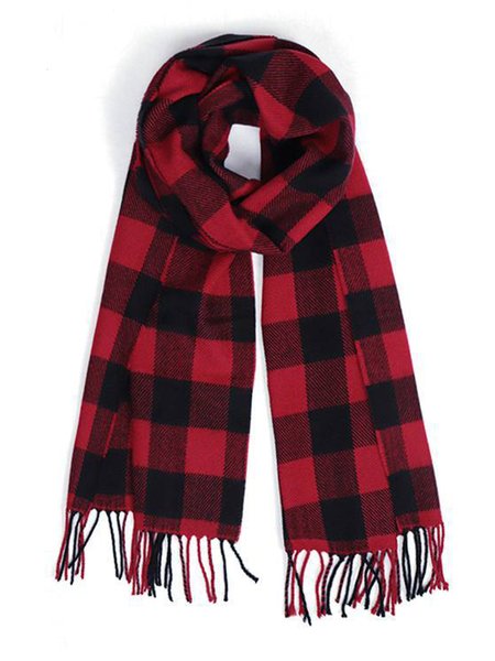 

Vintage Check Warm Scarf, Red, Scarfs