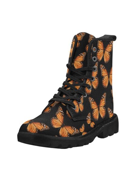 

Simple Butterfly Martin Combat Boots, As picture, Boots