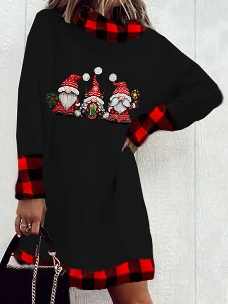 

Basics Loosen Father Christmas Dresses, Black, Casual Dresses