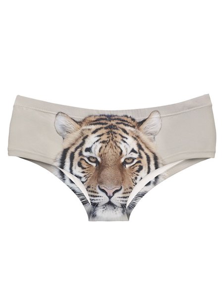 

Animal 3D Printed Pattern Women's Panties, Coffee, Intimates