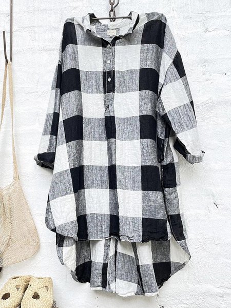 

Polyester Cotton Casual Shirts & Tops, Black-white, Blouses & Shirts