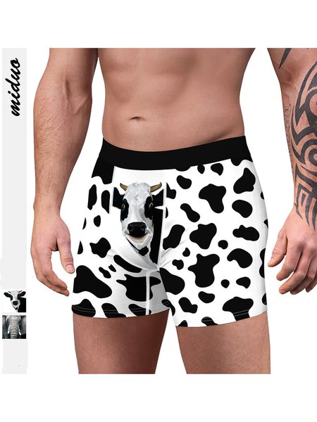 

Men's Animal Digital Print Boxer Briefs, White, Underwear & Socks