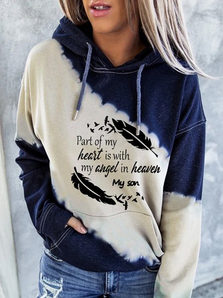 

Letter Print Women's Sweatshirt, Blue, Hoodies&Sweatshirts