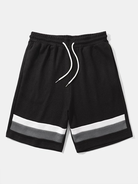 

Basic Black Stripes, Hawaii Beach Pants, As picture, Men's shorts
