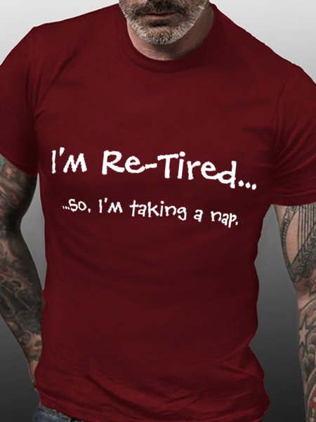 

I Am Re-Tired Men's T-shirt, Red, T-shirts