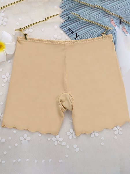 

Anti-glare Ice Silk Plus Size Boxer Safety Pants, Apricot, Intimates