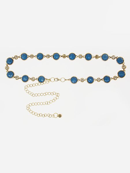 

Resin Metal Chain Belt, As picture, Belts