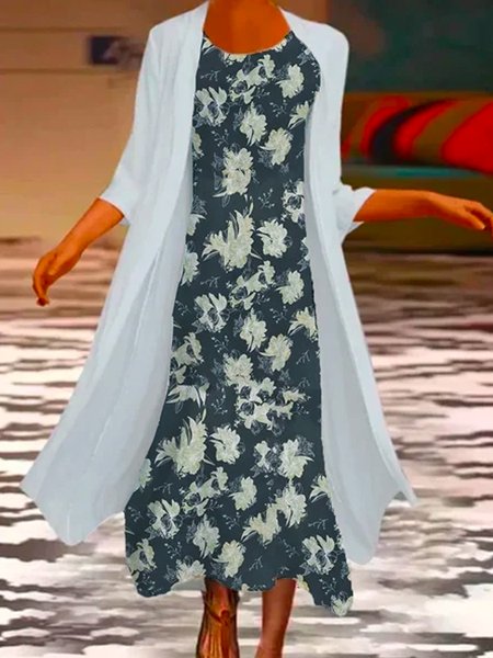 

Abito Stampato Floreale Floreale, Nero, Maxi Dresses