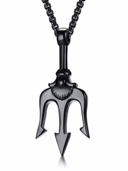 

Aquaman Trigeminal Alloy Necklace, Black, men-acc