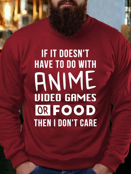 

Anime Casual Long Sleeve Letter Sweatshirt, Red, Hoodies&Sweatshirts