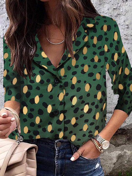 

Casual Blouse, Green, Blouses & Shirts