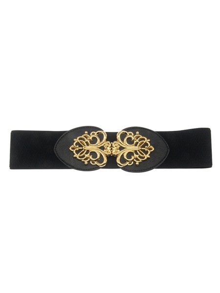 

Ethnic Style Elastic Elastic Wide Belt, Black, Accessories