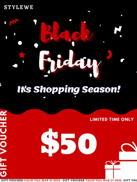 

StyleWe Gift Voucher 50$, Black, Accessories