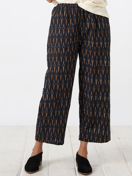 

Ethnic Casual Loosen Pants, Black, Pants