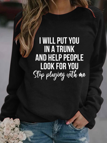 

Casual Letter Printed Long Sleeves Fleece Lined Hooded Loosen Sweatshirts, Black, Hoodies & Sweatshirts