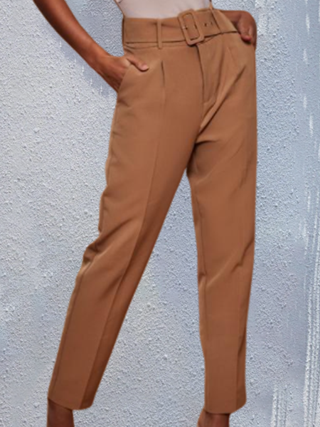 

Casual Household Daily Vintage Loosen Plain Simple Pants, Khaki, Pants