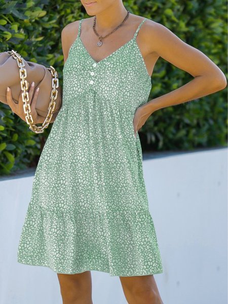 

Vacation Sexy Sweet Printed Sexy Dresses, Green, Floral Dresses