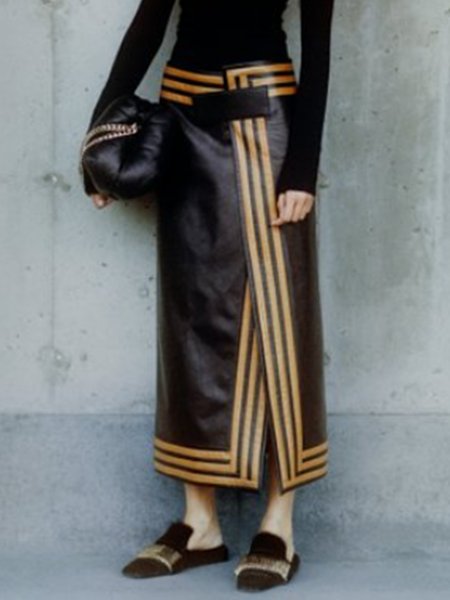 

Slim Fit Elegant Midi Skirts, As picture, Midi Skirts
