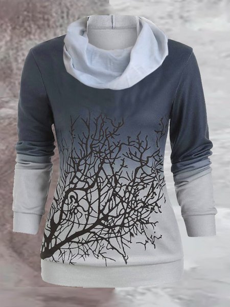 

Gray Plants Ombre Vintage Long Sleeve Sweatshirt, Hoodies & Sweatshirts