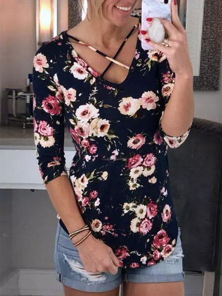 

Casual Floral Shirts & Tops, Multicolor, Tops
