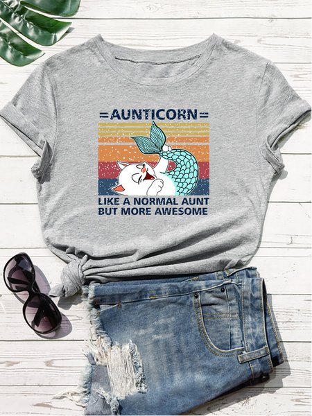 

Crew Neck Casual Shirts & Tops, Gray, T-shirts