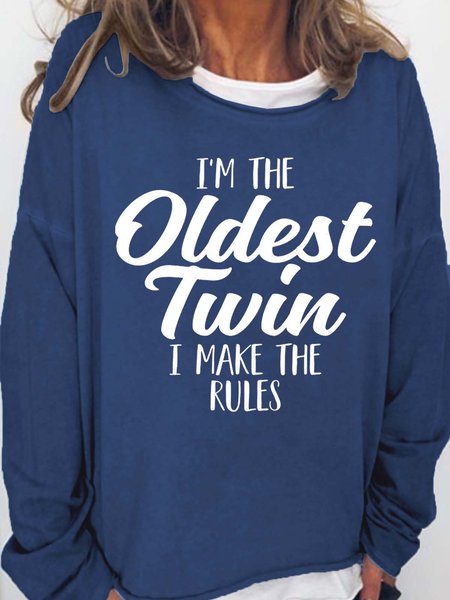 

I am the Oldest Twin Women's Sweatshirts, Deep blue, Hoodies&Sweatshirts