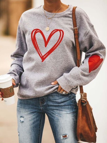 

Regular Fit Geometric Casual Sweatshirt, Gray, Hoodies&Sweatshirts