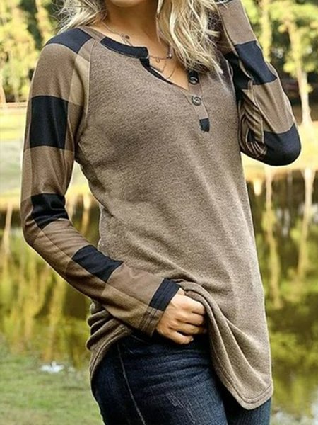 

Simple Loosen Vintage Shirt Collar Shirts & Tops, Khaki, Blouses & Shirts