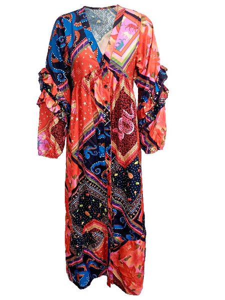 

Tribal Dresses, Red, Maxi Dresses