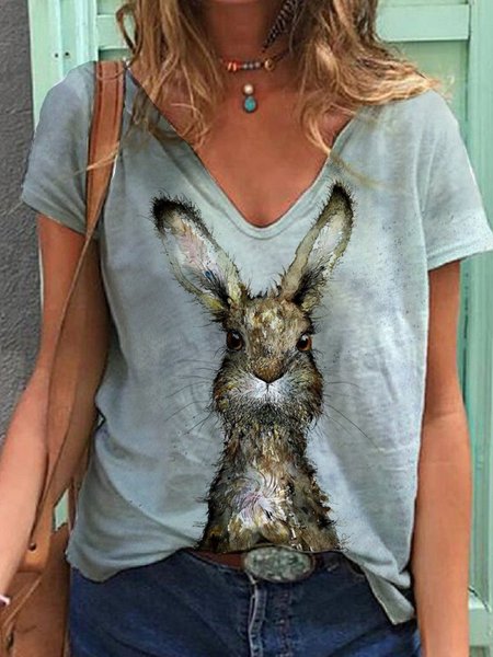 

Regular Fit Animal Casual T-shirt, Gray, T-shirts
