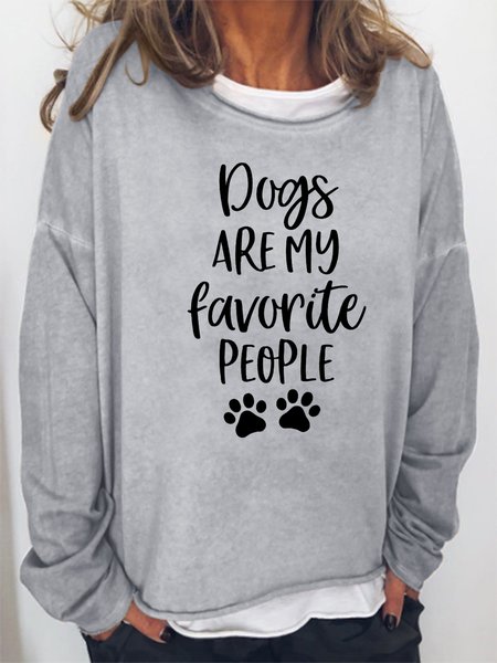 

Dogs Are My Favorite People Sweatshirt, Gray, Hoodies&Sweatshirts