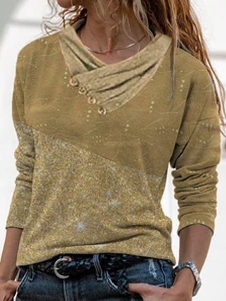 

Loosen Casual Cowl Neck Shirts & Tops, Yellow, Tops