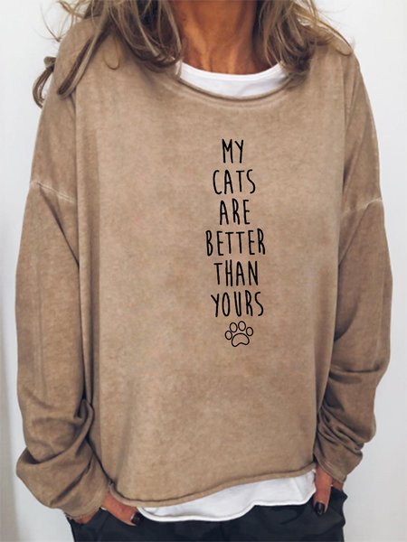 

My Cats Are Better Than Yours Sweatshirts, Khaki, Hoodies&Sweatshirts