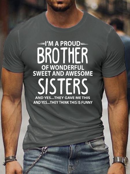 

I‘M A Proud Brother Men's T-shirt, Deep gray, T-shirts