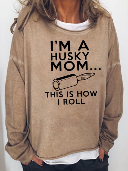 Dog Mom Sweatshirt, Khaki, Hoodies&Sweatshirts