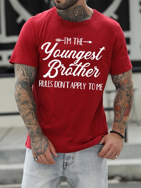 

I'M The Youngest Brother Men's T-shirt, Red, T-shirts