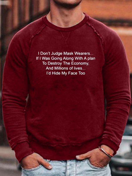 

I Don’t Judge Mask Wearers If I Was Going Along Crew Neck Sweatshirt, Red, Hoodies&Sweatshirts