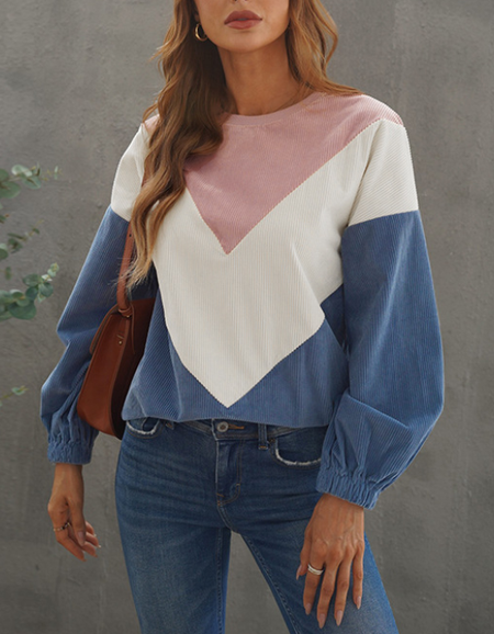 

Loosen Crew Neck Off Shoulder Casual Sweatshirt, As picture, Hoodies and Sweatshirts