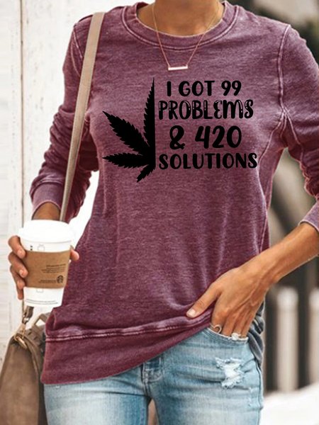 

I Got 99 Problems & 420 Solutions Sweatshirt, Red, Hoodies&Sweatshirts
