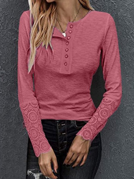 

Casual Regular Fit Solid Shirts & Tops, Pruple pink, Tops