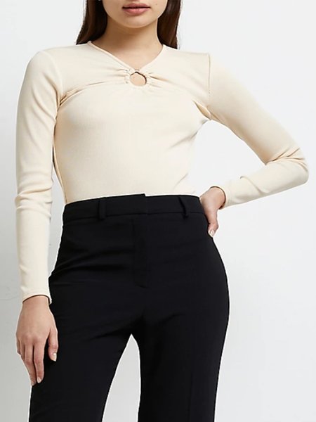 

Regular Fit Casual Shirts & Tops, Apricot, Tops