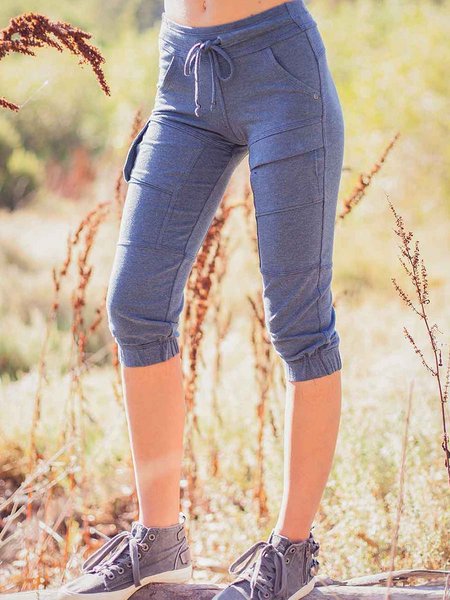 

Drawstring Blue Plain Summer Joggers, Sport Pants