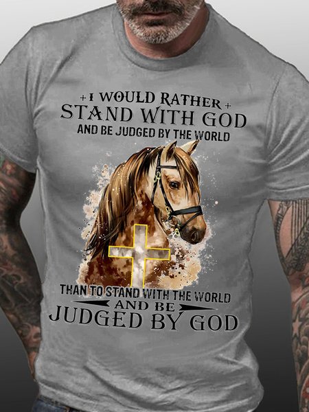 

Horse Stand With God Judged By God, Light gray, T-shirts