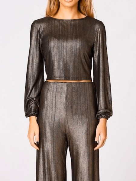 

Spring Date Club Plain Regular Fit Crew Neck High Stretch Tops, As picture, Blouses and Shirts