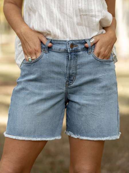 

Plain Denim Pants, Sky blue, Shorts