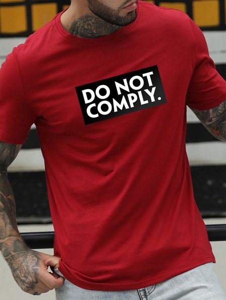 

Do Not Comply Men's T-shirt, Red, T-shirts