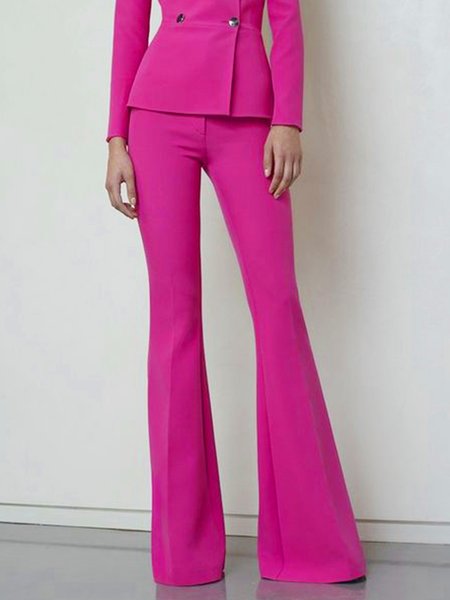 

Work Date Daily Regular Fit Pants, Rose red, Flared Pants